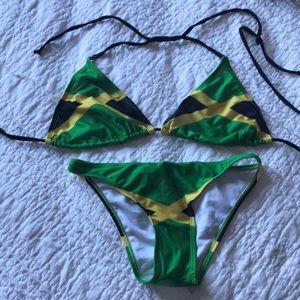 Jamaica flag string bikini